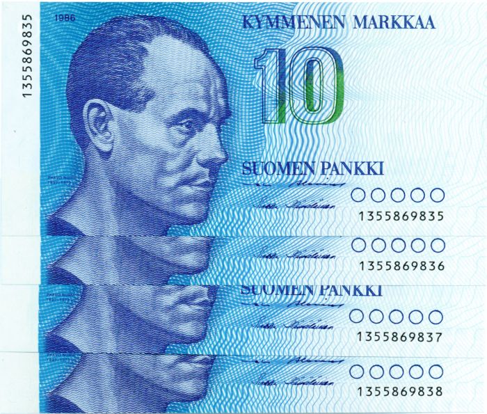 10 Markkaa 1986 135586983X UNC